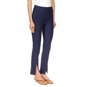 Michael Kors Navy Blue Split Hem Ponte‎ Pants Slim Fit Career P/XS